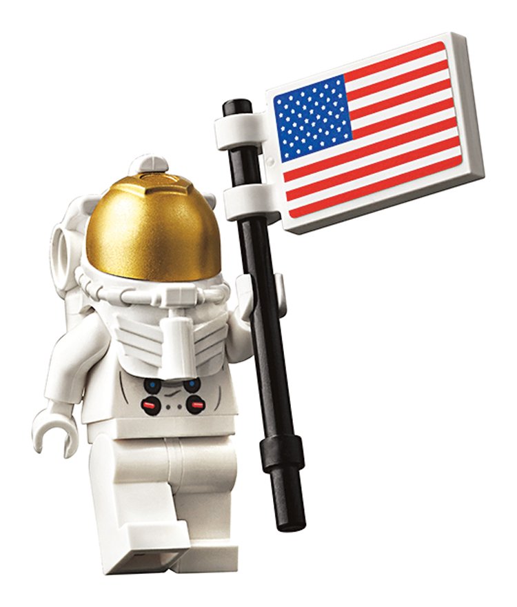 Neil Armstrong zapichuje americkou vlajku