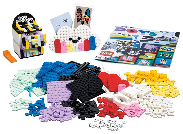 LEGO DOTS Velký kreativní box: Pokud nechcete mít olámané nehty, používejte k sundávání zdobítek oranžovou špachtl