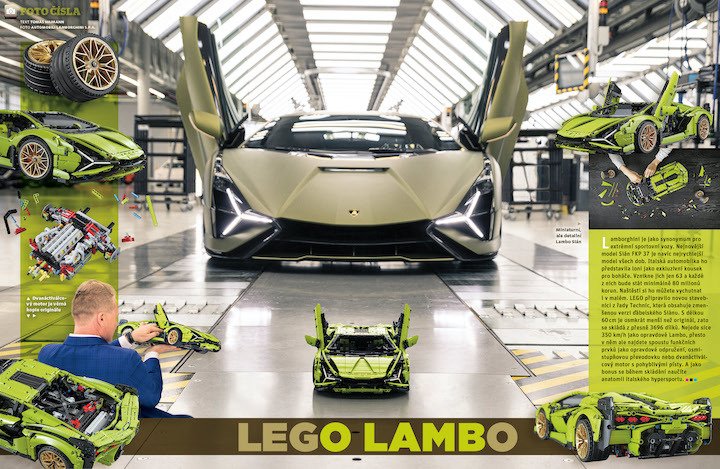 Lamborghini představilo model Sián FKP 37 a LEGO připravilo novou stavebnici z řady Technic, která obsahuje jeho zmenšenou verzi. Víc prozradí časopis ABC č. 17