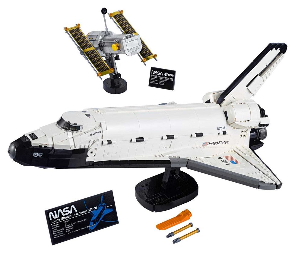 Lego Hubbleův teleskop a Space Shuttle Discovery