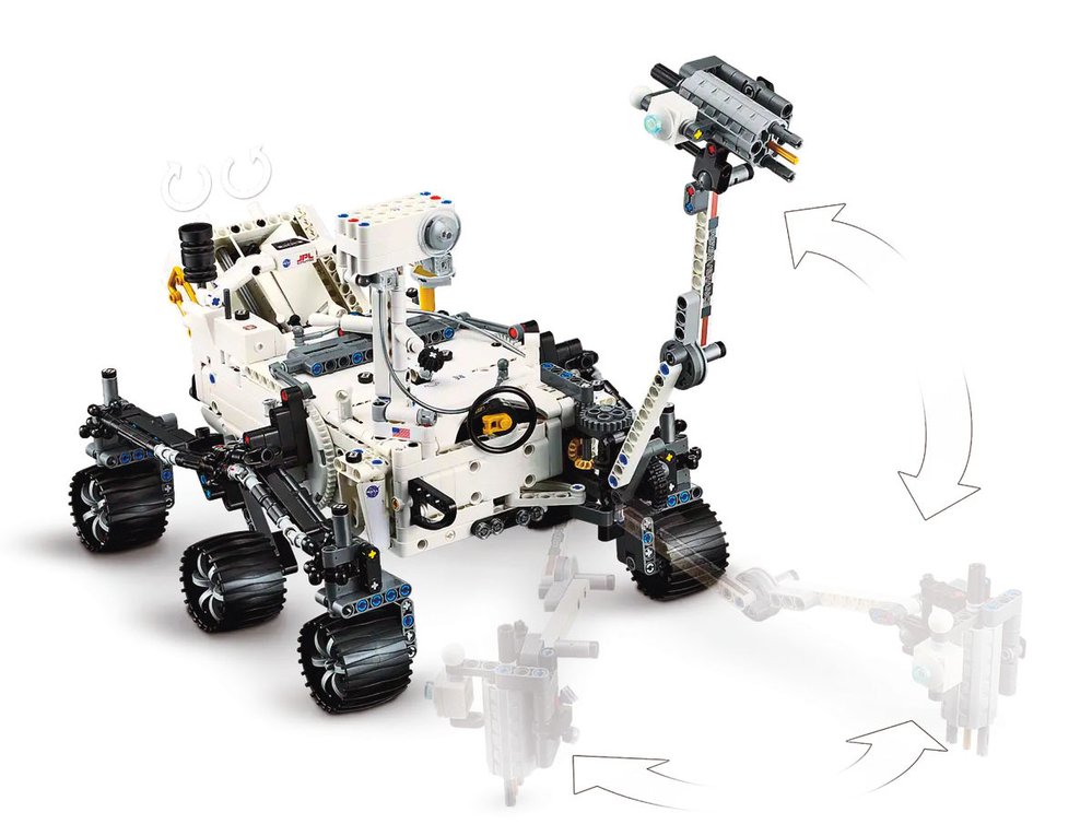 LEGO NASA Mars Rover Perseverance: Rameno je pohyblivé v 360°