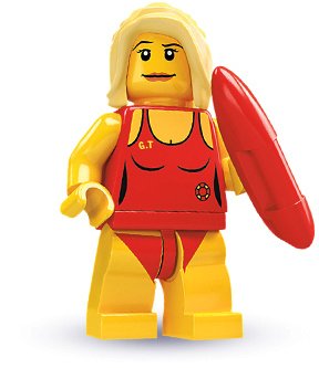 Jedna z mála prsatých Lego minifigurek