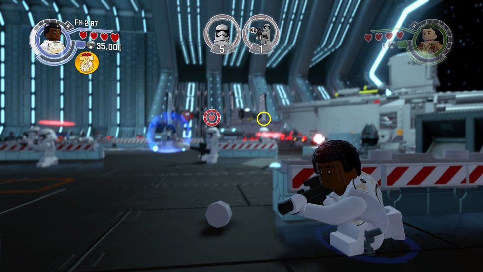 Finn bojuje proti Stormtrooperům prvního řádu.