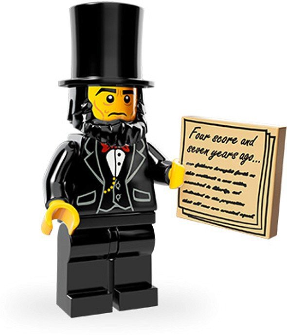 Prezident Abraham Lincoln i s americkou Ústavou, kterou prosadil.