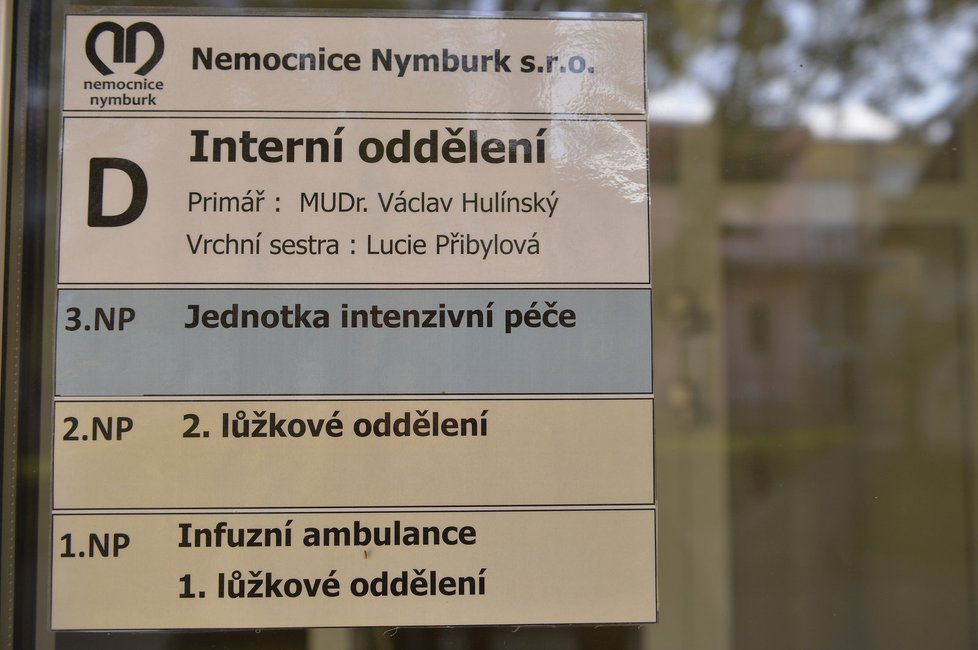 Interní oddělení v nymburské nemocnici