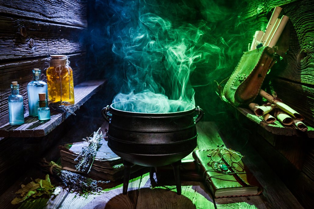 Různé lektvary s přídavkem jedů vařily čarodějnice.