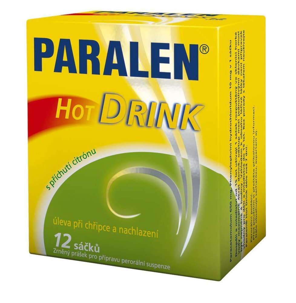Rychlá záchrana díky Paralen hot Drink, k dostání v lékárnách od 129 Kč