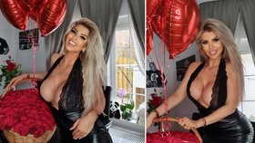 Balonky i obří kytice! Sexy valentýnské rozmazlování Vémolovy Lely