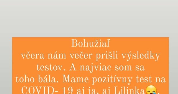 Lela Ceterová a její dcera Lili chytly od Karlose koronavirus.