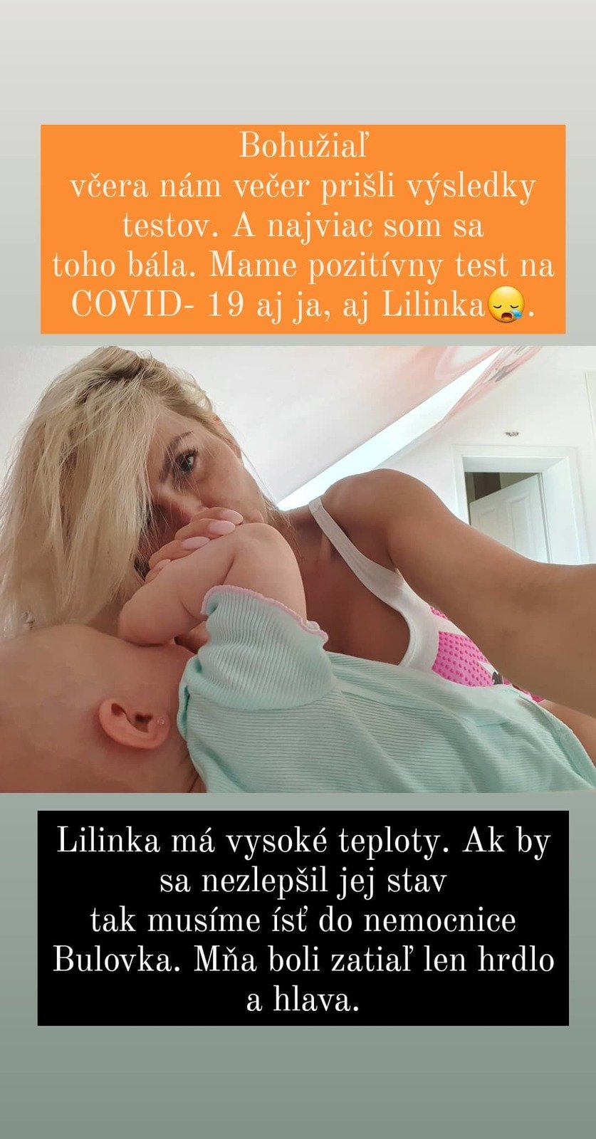 Lela Ceterová a její dcera Lily chytly od Karlose koronavirus