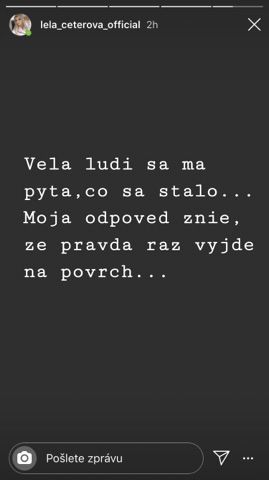 Lela vysvětlila, že ji mnoho lidí zasypalo dotazy, co se stalo...