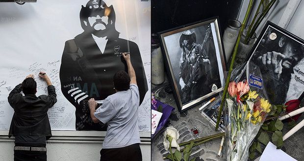 Pohřeb metalového krále Lemmyho v Hollywoodu.