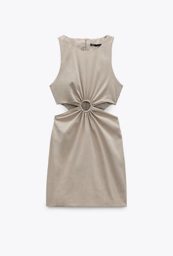 Krátké šaty s prostřihy, Zara, 699 Kč