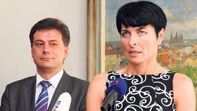 Lenka Bradáčová spolu s ministrem spravedlnosti Pavlem Blažkem