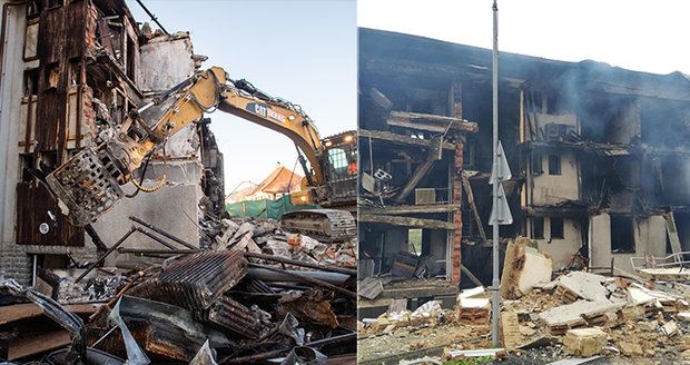 Exploze v Lenoře: Bagr začal cupovat zdemolovaný dům, 19 lidí skončilo bez domova