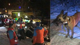 Pes horské služby štěkáním upozornil na nález bezvládného těla ženy (40) ve sněhu.