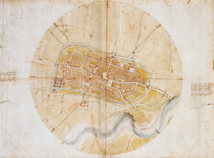 Mapa Imoly vznikla s použitím odometru (trakaře) a byla na rozdíl od ostatních renesančních městských map hodně přesná