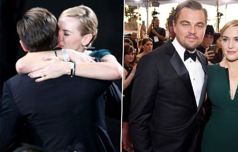 Jako za starých časů v Titanicu: Leo DiCaprio a Kate Winslet si na SAG Awards padli do náruče