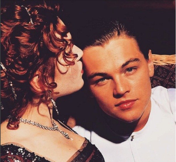 Leonardo s Kate jako Jack a Rose v roce 1997