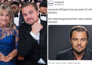 Leonardo DiCaprio poslal na Ukrajinu závratnou částku