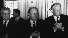Leonid Kravčuk na snímku s Borisem Jelcinem