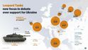 Německými tanky Leopard 2 disponuje řada evropských zemí. Německými tanky Leopard 2 disponuje řada evropských zemí.