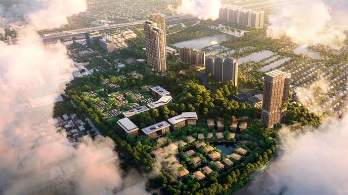 Uprostřed nové bangkocké městské čtvrti bude les.