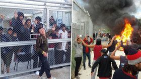 Migranti rozpoutali v Řecku peklo: Nelíbí se jim dohoda EU s Tureckem.