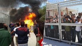 Desítky lehce zraněných si v noci na čtvrtek vyžádaly nejnovější nepokoje v uprchlickém táboře Moria na řeckém ostrově Lesbos (ilustrace).