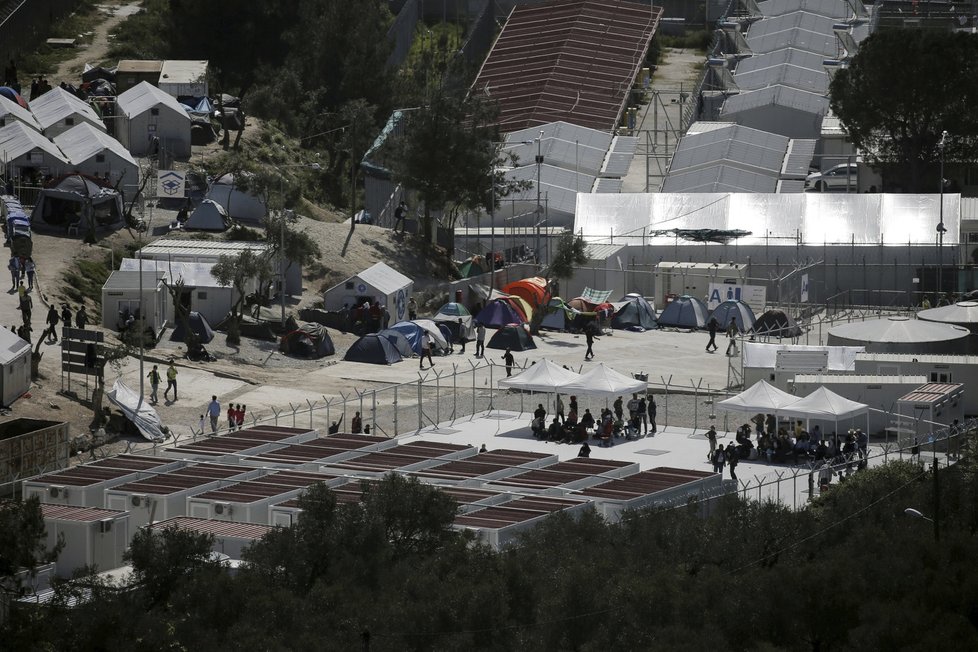 Uprchlický tábor Moria na řeckém ostrově Lesbos