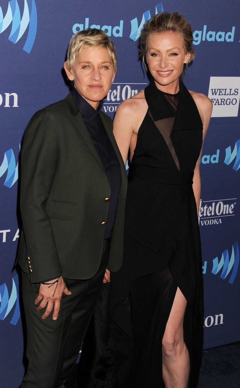 Ellen DeGeneres se svojí manželkou.