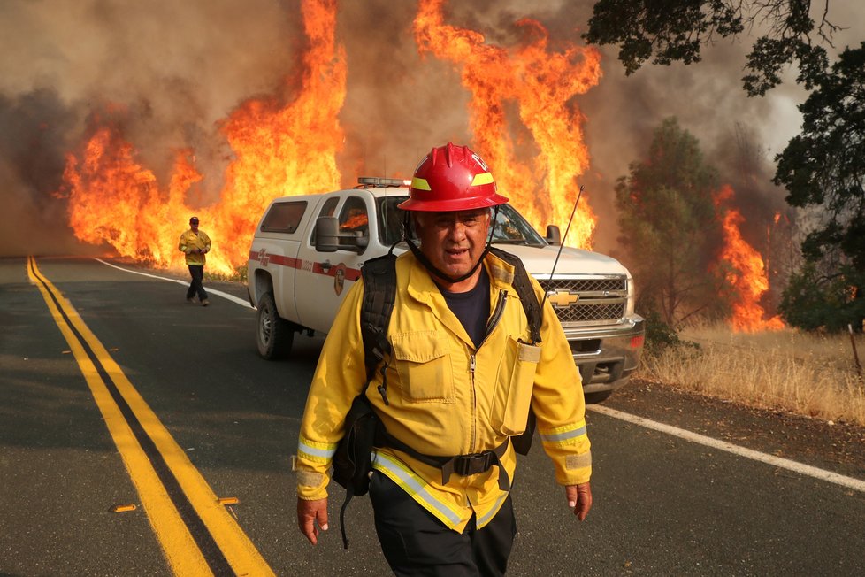 Lesní požáry v Kalifornii, (24.08.2020).