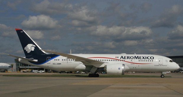 Letadlo společnosti Aeroméxico (Ilustrační foto)