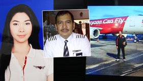 Stevardka, pilot a cestující ze ztraceného letadla AirAsia