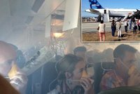 Noční můra v letadle: Cestující slyšeli výbuch, kabinu zavalil hustý dým!