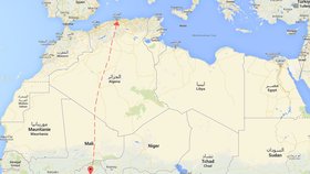 Letadlo se ztatilo na cestě z Ouagadougou v Burkině Faso do Alžíru.
