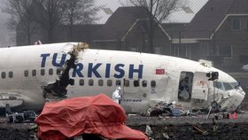 Turecké letadlo havarované v Amsterodamu