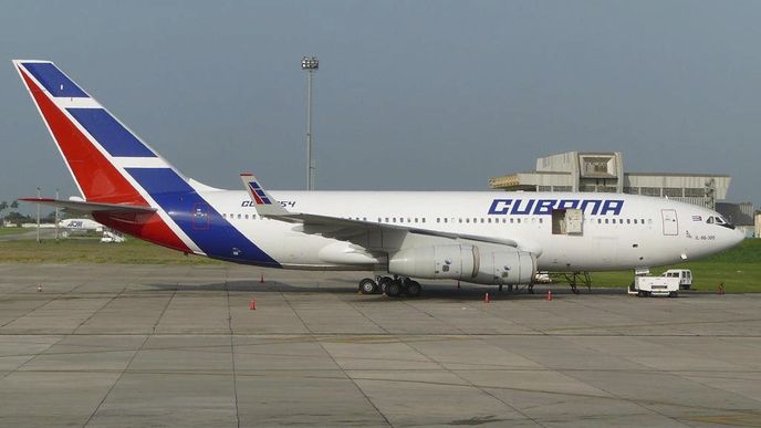 Letadlo firmy Cubana de Aviación