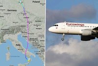 Osm zraněných na letu Eurowings přes Česko: Silné turbulence před přistáním v Berlíně