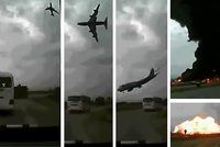 Šílené video: Obří letadlo se zřítilo hned po startu: Nikdo nepřežil