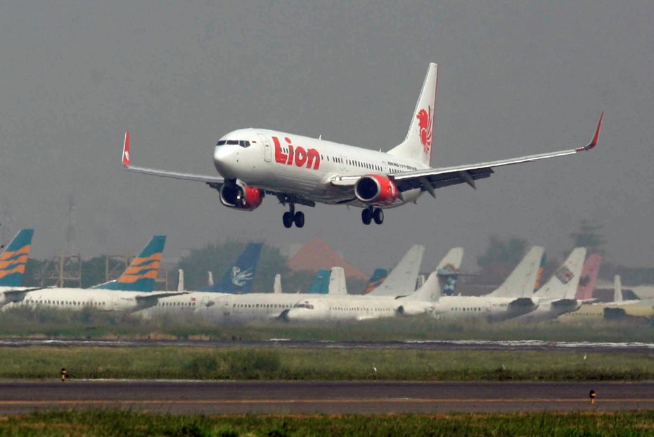 Letadlo společnosti Lion Air, které se zřítilo do moře, na archivním snímku