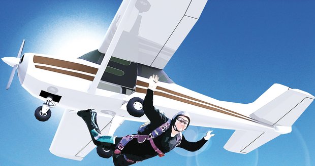 Žena vyskakuje z letadla. Vzápětí do něj ale naráží. A to ve výšce 4000 metrů nad zemí...