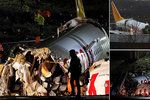 Děsivé přistání letadla: Takhle sjelo z ranveje a rozlomilo se na tři kusy. Přes 150 zraněných v Istanbulu