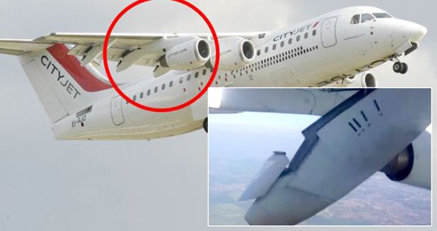 Letadlu společnosti CityJet se za letu rozpadlo křídlo. Pilot se musel vrátit.