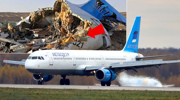 Proč ruské letadlo spadlo? Podle expertů mohla na palubě vybuchnout bomba.