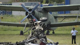 Havárie dvouplošníku na letecké show u Moskvy