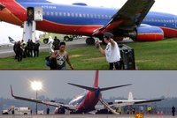 Drama v New Yorku: Letadlo se 150 lidmi přistálo bez podvozku