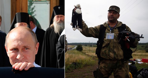 Putin v kostele, separatisté na místě tragédie: Pijí, střílí, okrádají prý mrtvoly?!