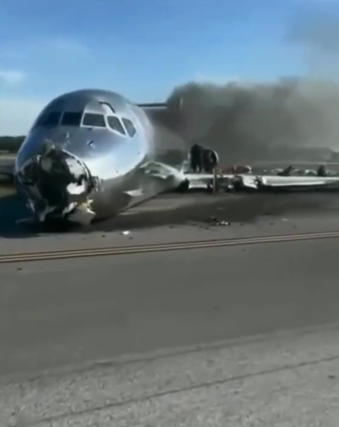 Havárie při přistání letadla v Miami.
