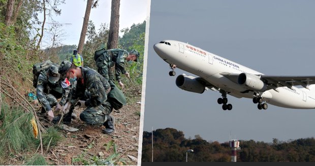 Ohořelé trosky a zbytky dokladů: Pád letadla v Číně nikdo nepřežil, potvrdili záchranáři